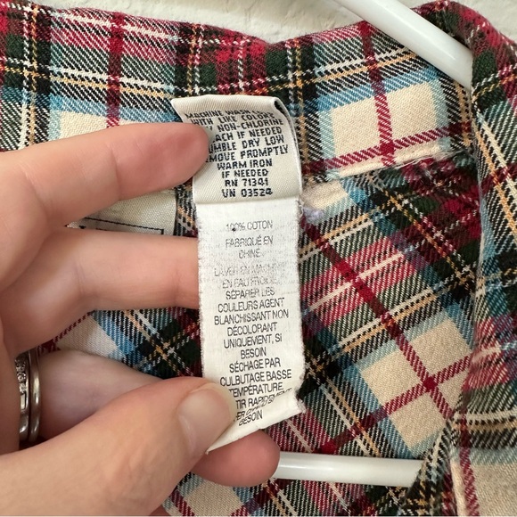 L.L. Bean Women's Scotch Plaid Stewart Nightgown Pajamas L - Picture 11 of 11